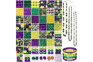 2300+ Mardi Gras Beads Jewelry Making Kit
