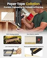 Vista 4 de meite Clavos de marco de 30 grados de 2-3/8 pulgadas x 0.113 pulgadas, revestimiento galvanizado, cinta de papel combinada, cabeza redonda