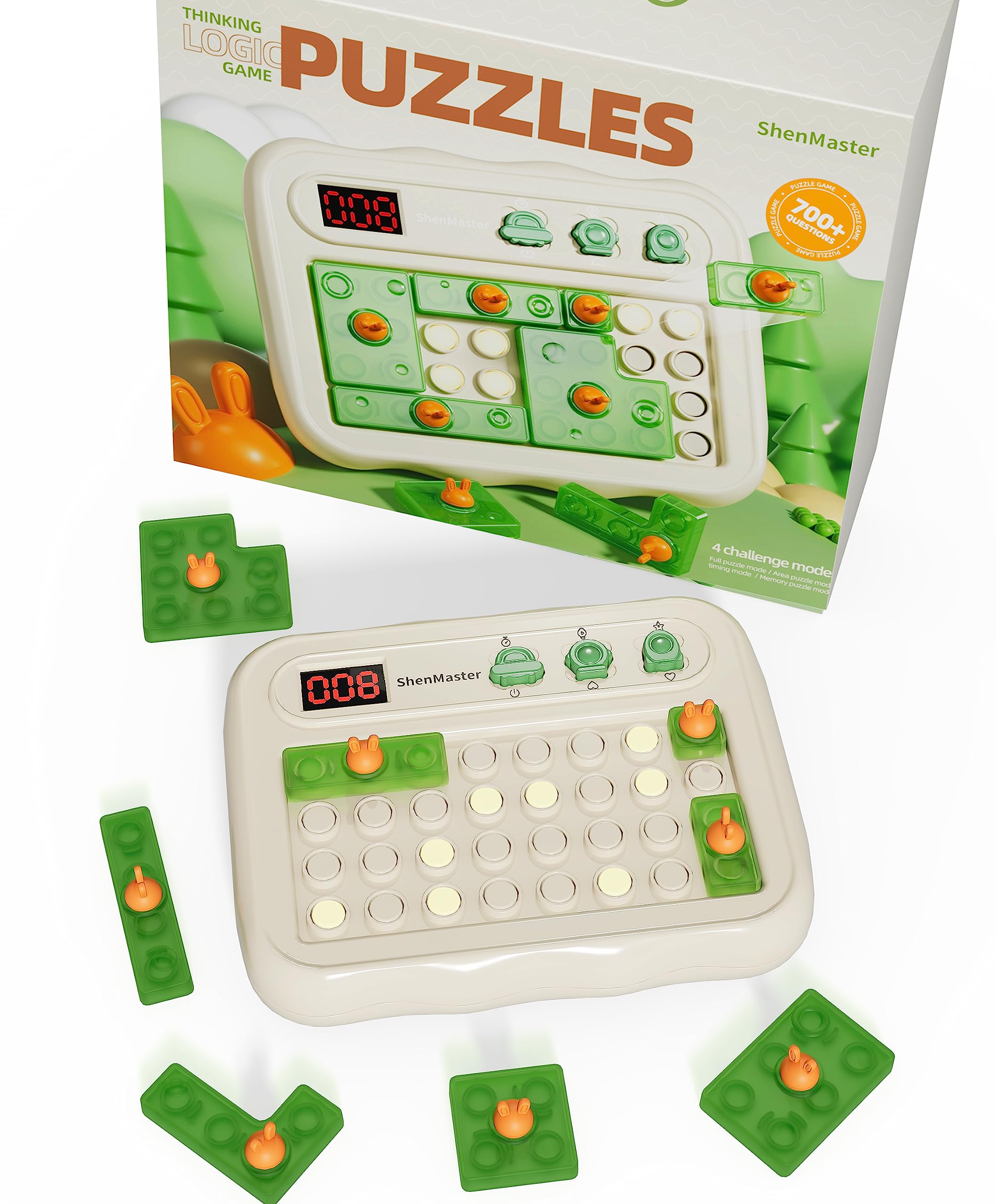 Brain Teaser Toys for Kids,Super Blocks 3 in 1 Pattern Blocks Matching Puzzle Games,Educational Stocking Stuffers for Kids 5+,Travel Games for Road Trips