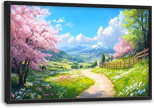 Miniatura 74 de Arte abstracto de pared grande enmarcado para decoración de pared para sala de estar, imágenes abstractas de gran tamaño, pintura moderna extra