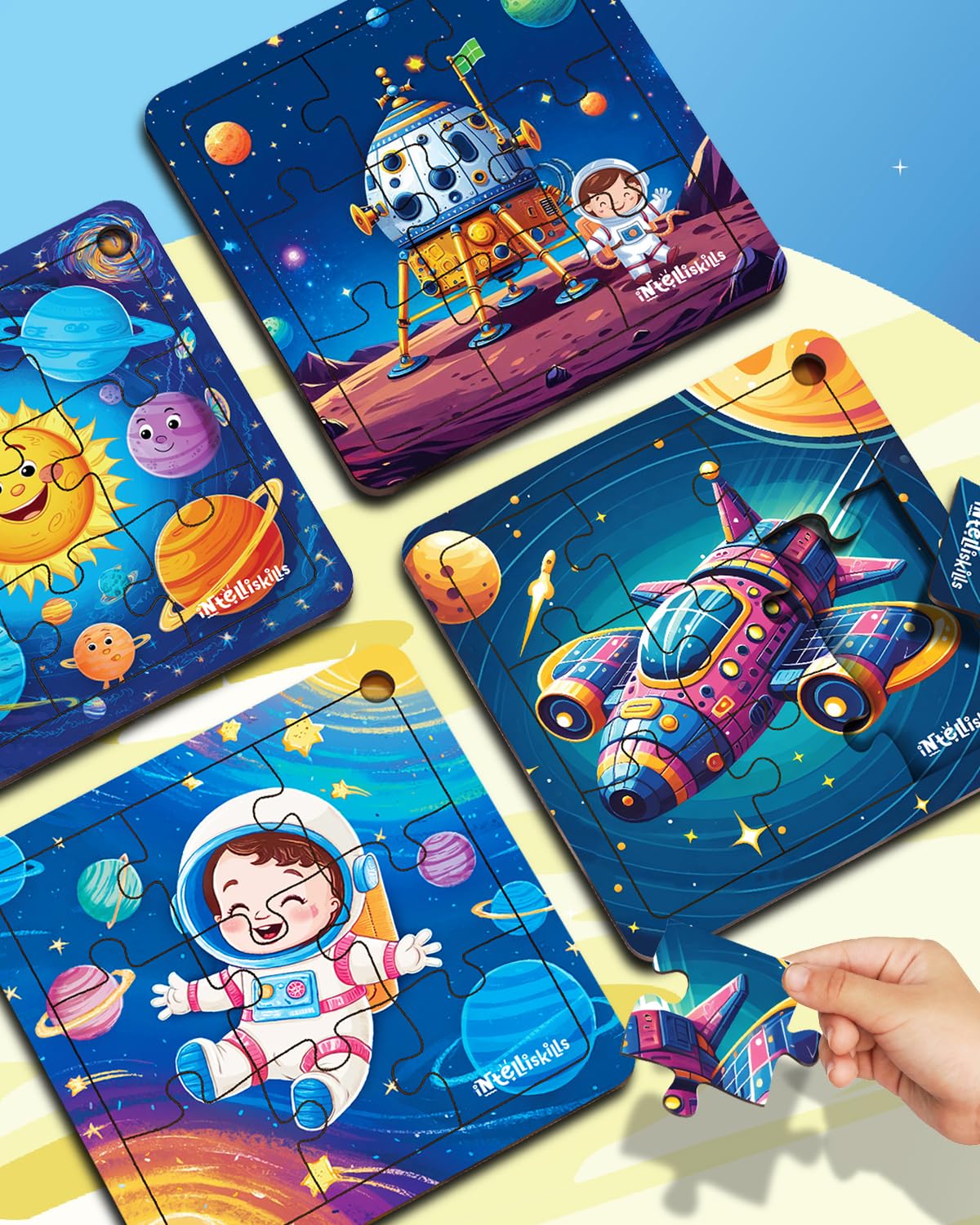 FIRSTCRY INTELLISKILLS Premium Jigsaw Puzzle for Kids |36 Pcs Puzzle Set | Fun Learning &Educational Toy for Enhancing Concentration | 3+ Years |Best Birthday Gift |BIS Certified (Space)