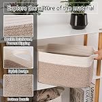 OIAHOMY 3 Pack Storage Basket for Organizing, 15''X10''X9'' Storage Bins,Woven Basket with Handles (Brown Variegated)