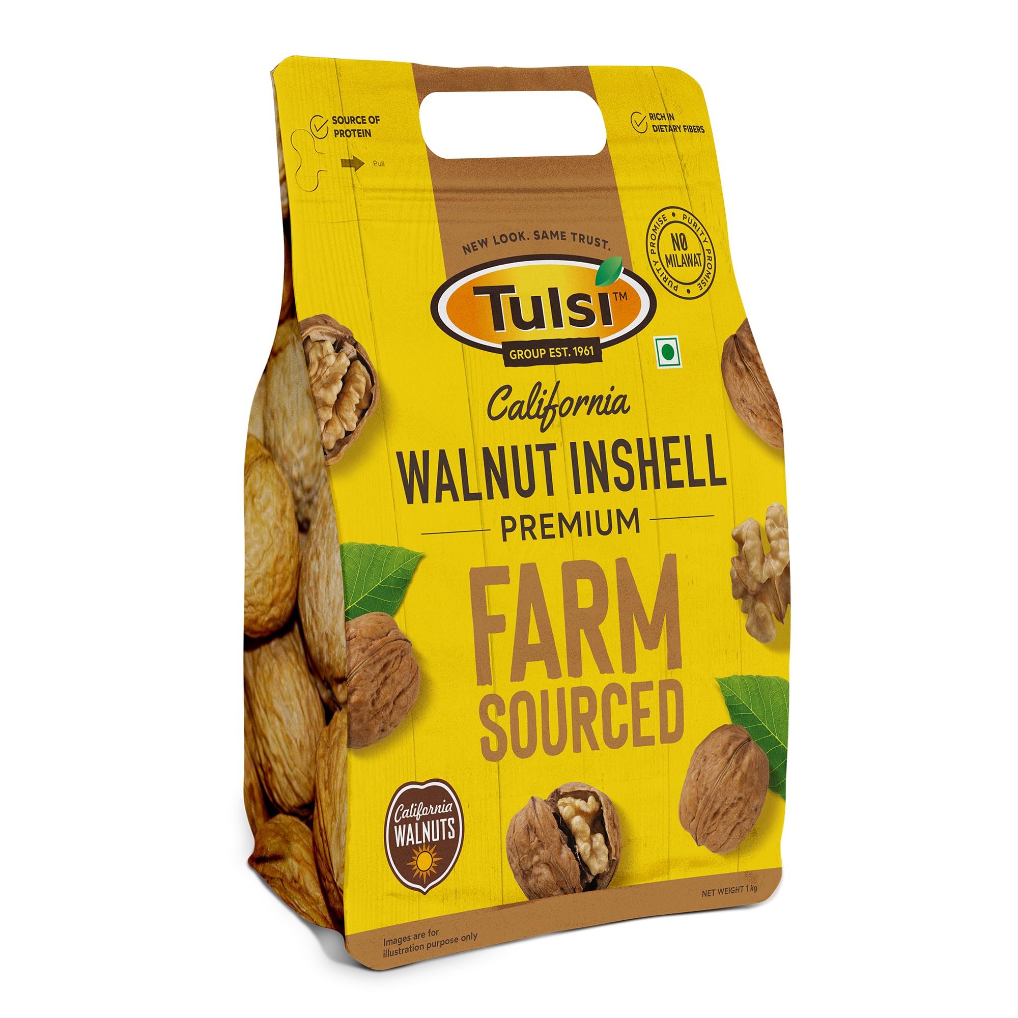 Tulsi California Walnut Inshell Premium 1kg | Large Size | Inshell Walnuts Akhrot | Delicious & Crunchy Walnuts | High in Protein & Iron | High in Antioxidants | Premium Akhrot | Rich in Omega-3 (B01NBH8LS8) Amazon Price History, Amazon Price Tracker