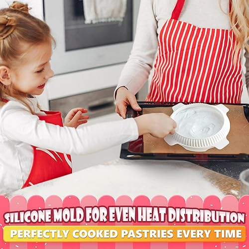 Miniatura 7 de VIKROM Molde de silicona para mousse, molde redondo de silicona para pastel, 7.5 pulgadas de diámetro (capacidad de 33.5 onzas), fácil de usar y