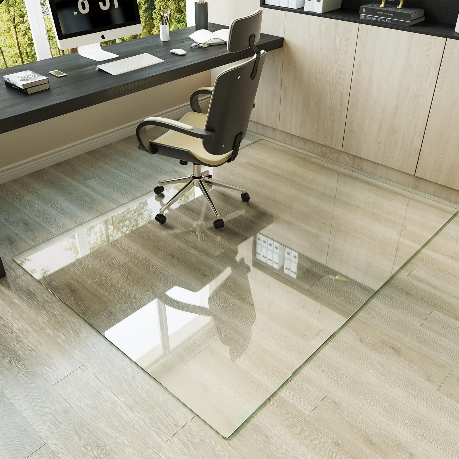 Koonmi 60" x 80" Office Chair Mat for Hardwood Floors &amp; Carpets