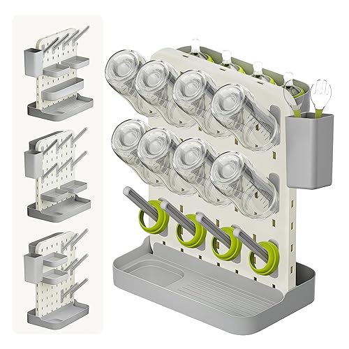 DIY Baby Bottle Drying Rack, Holds 12 Bottles, Space-Saving for
