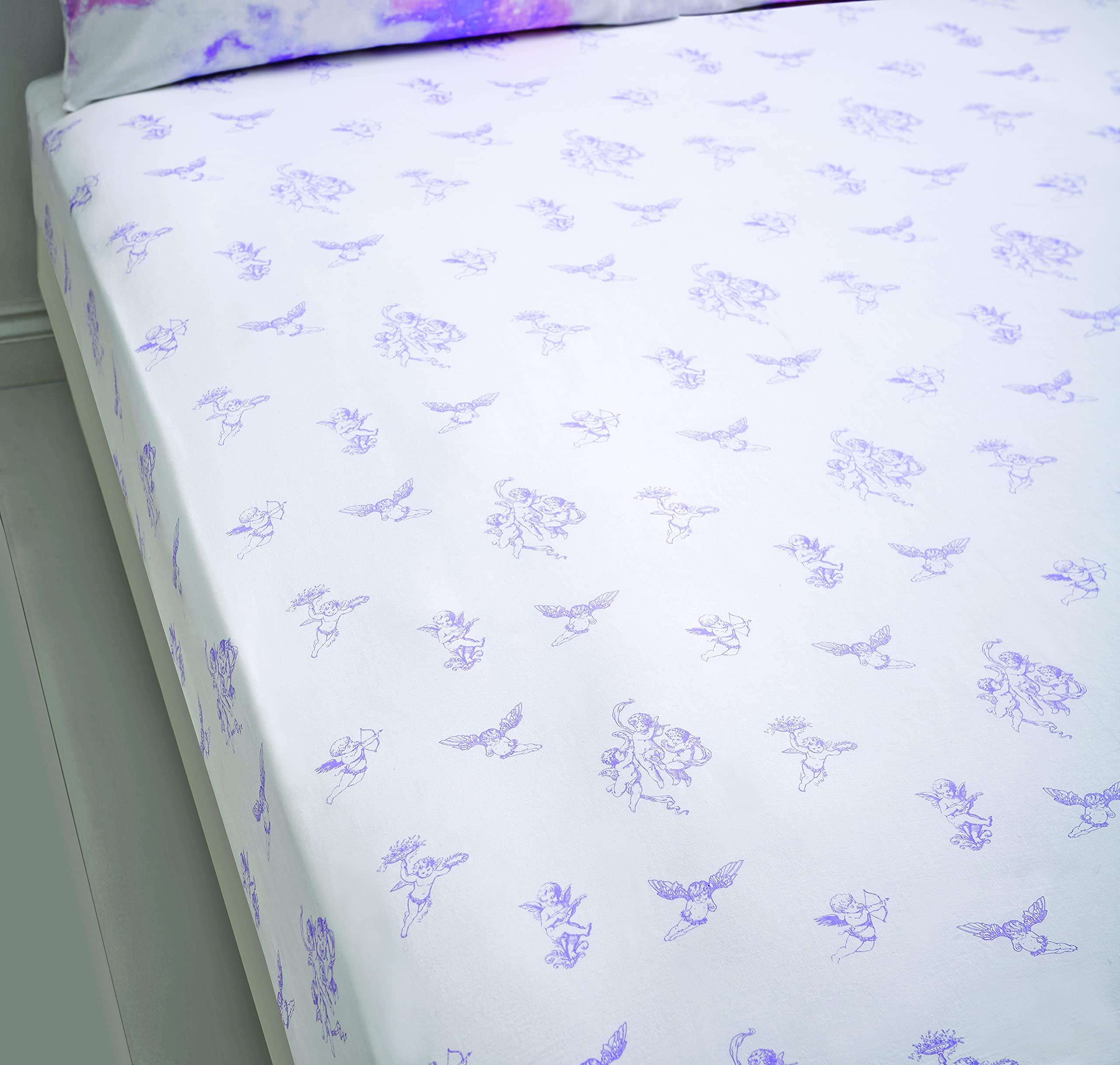 Sassy B Pastel Not Your Cherub Double Fitted Sheet