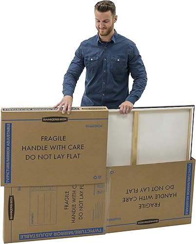 Miniatura 4 de Caja para pinturas o espejos Bankers Box SmoothMove, Kraft Adjustable