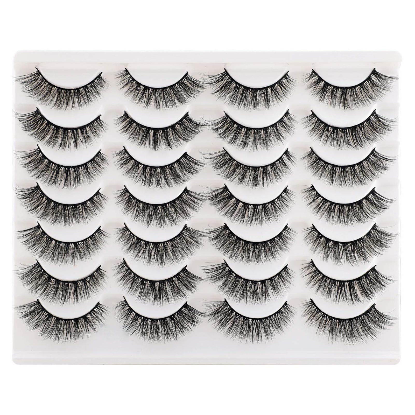 YHOME14 Pairs Lashes,False Eyelashes, 3D Faux Mink Self Adhesive Eyelashes, Natural Look 13MM Reusable Professional Magnetic Eyelashes