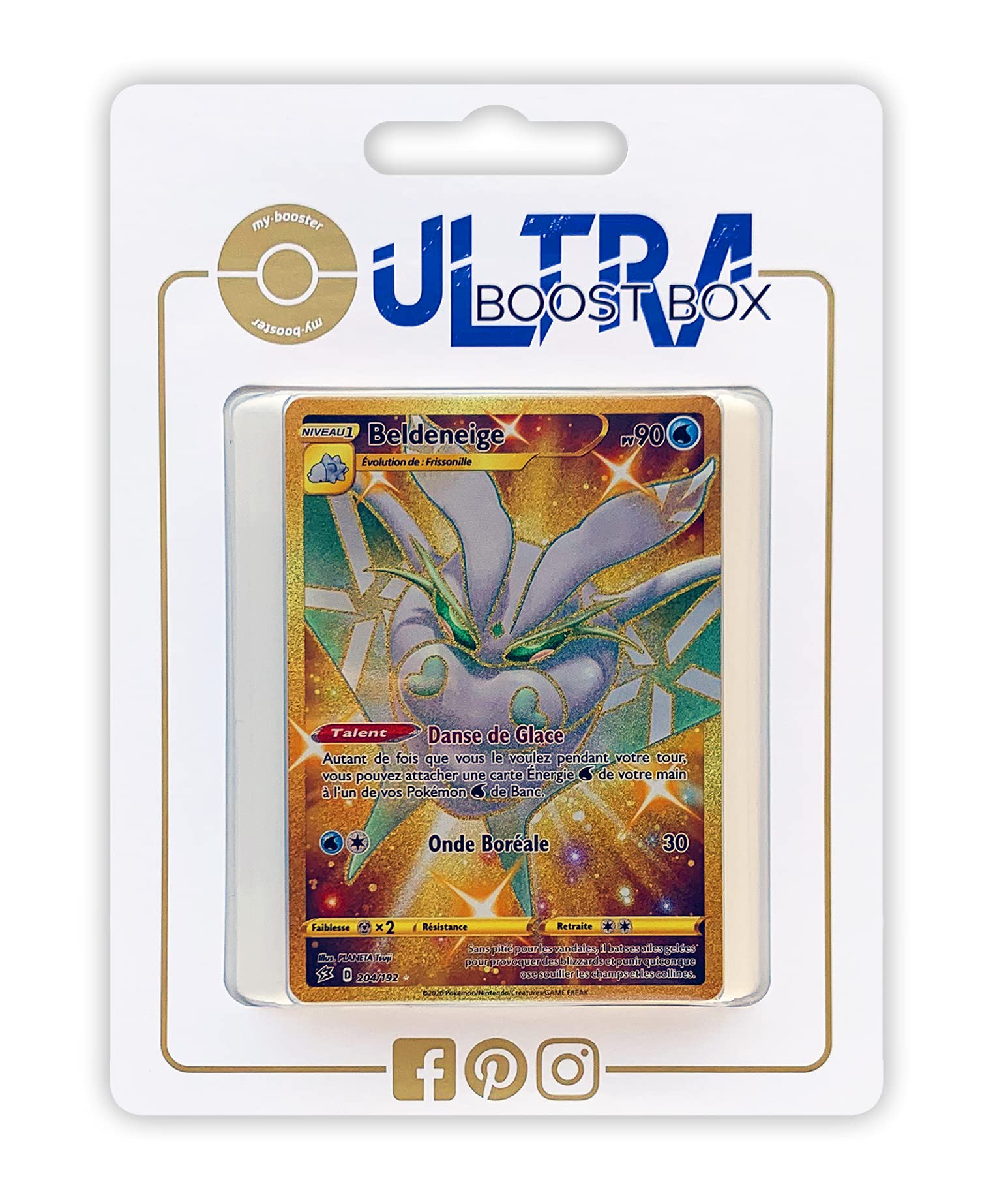 Beldeneige (Frosmoth) 204/192 Shiny Gold - Ultraboost X Epée et Bouclier 2 Clash des Rebelles
