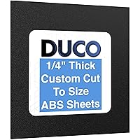 Vista 25 de Duco - Lámina de plástico ABS fabricada en Estados Unidos de 1/4 de pulgada de grosor, 12 x 36 pulgadas, 1 paquete de paneles termoplásticos negros