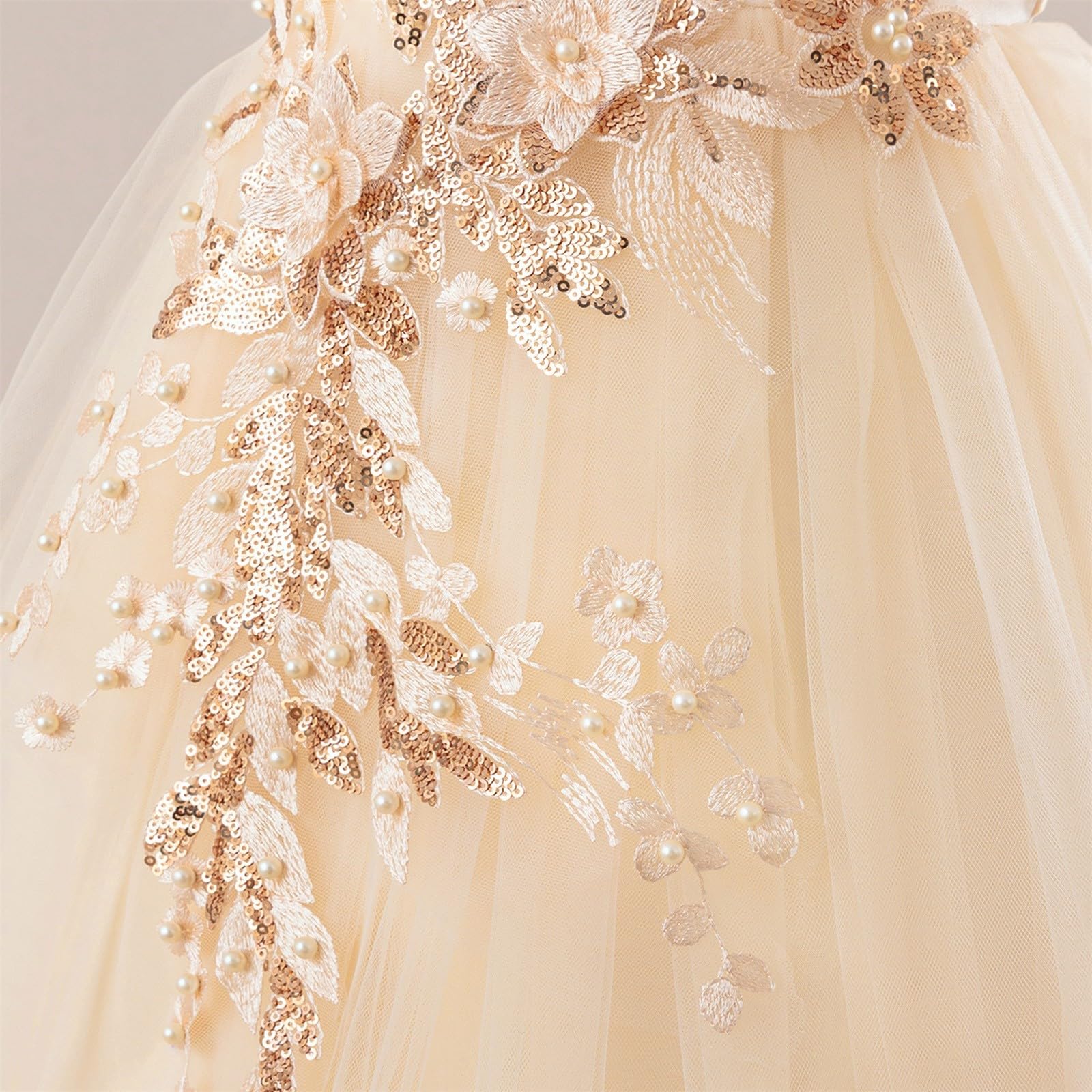Vestido de fiesta para niñas, vestido de fiesta de princesa, vestido de cumpleaños, vacaciones, graduación, vestido de tul para niña, boda, dama de honor, vestido formal de noche