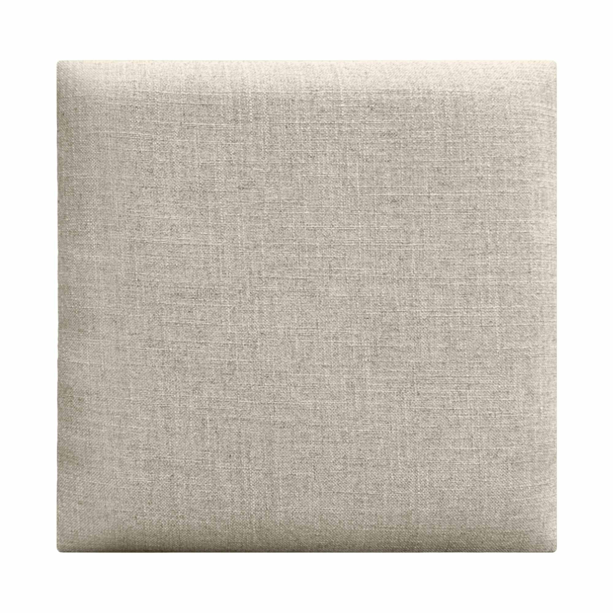 DHOME Juego de 1 Panel Tapizado de Lino Natural Pack Autoadhesivos para Pared Acústicos Absorbentes Protección Impactos Cabeceros Decoración Hogar Dormitorio (Beige, 50x50cm, x1)