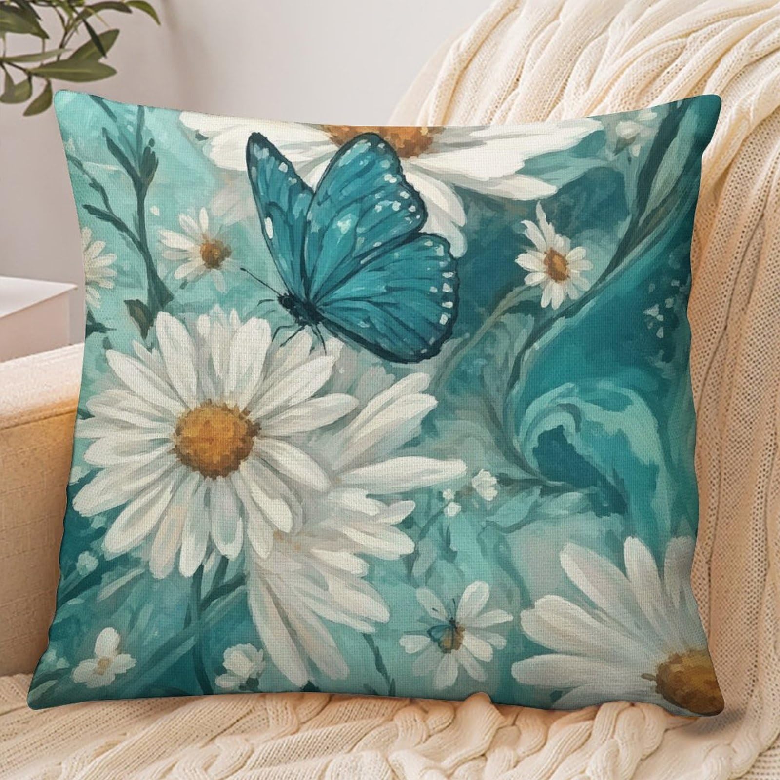 Fekiloot Style White Daisies Pillowcase Pillow Sham Pillow Case