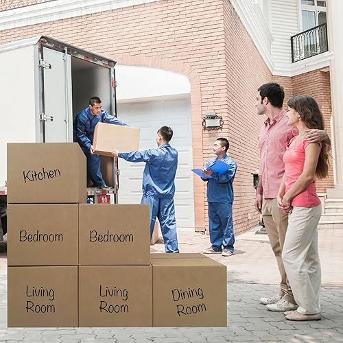 Miniatura 7 de UBMOVE Cajas de embalaje corrugadas resistentes de 275 libras paquete de 10 22 x 22 x 22 pulgadas resistentes  10 unidades