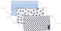 Vista 1 de Perry Ellis - Cubrebocas estándar de tela plisada, reutilizables (paquete de 3, estampados y colores surtidos)