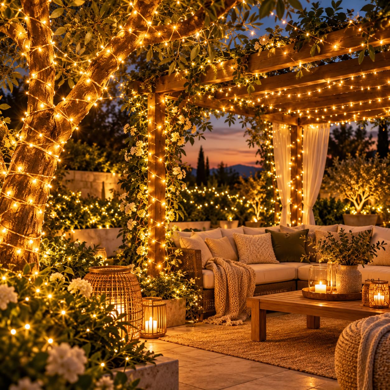 56 LED Fairy Lights - 20m Warm White String Lights -7