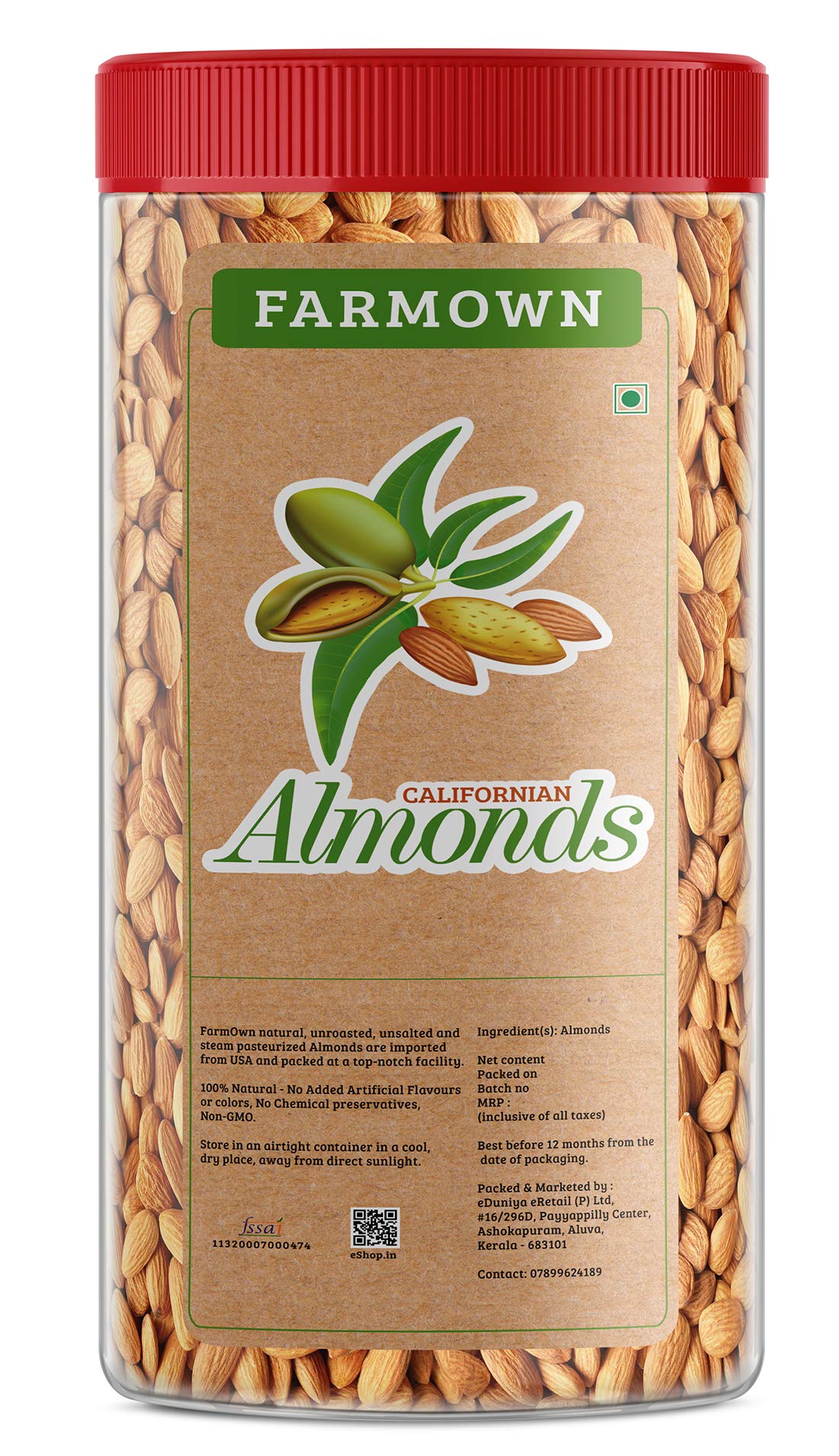 Farmown Almond California Jumbo Size Almonds (500 Grams) (B08MYRMXYW) Amazon Price History, Amazon Price Tracker