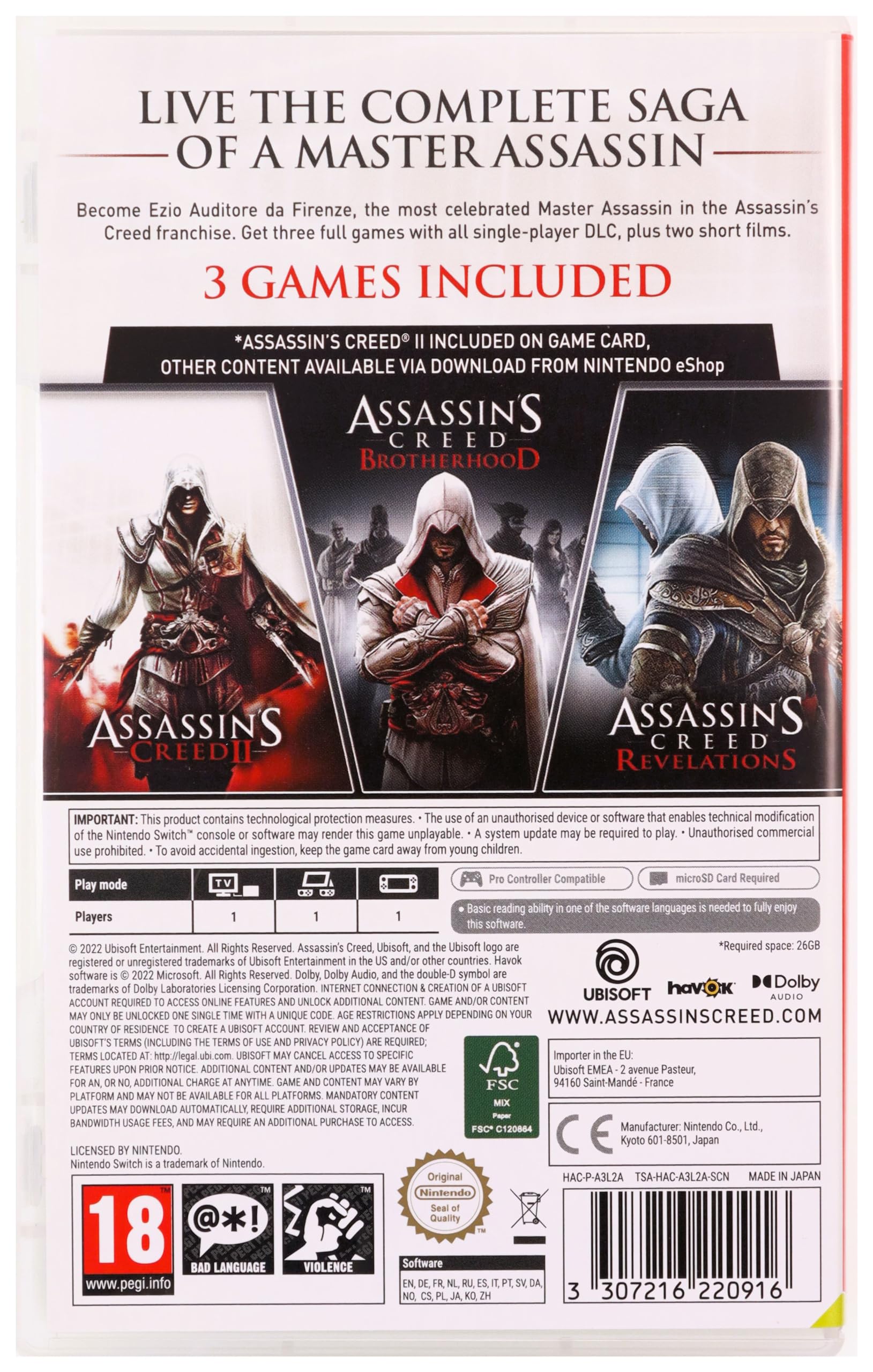 Assassins Creed The Ezio Collection (Nintendo Switch)