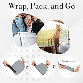 Milaya Beauty Vanity Accessories Heat Resistant Mat - Silicone Flat Iron & Curling Iron Holder, Non-Slip Vanity Mat & Hot Tool Mat for Home, Salon, or Travel Use