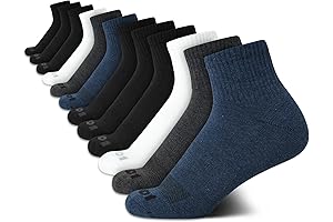 AND1 Men's Athletic Cushion Quarter Socks for Ultimate Comfort