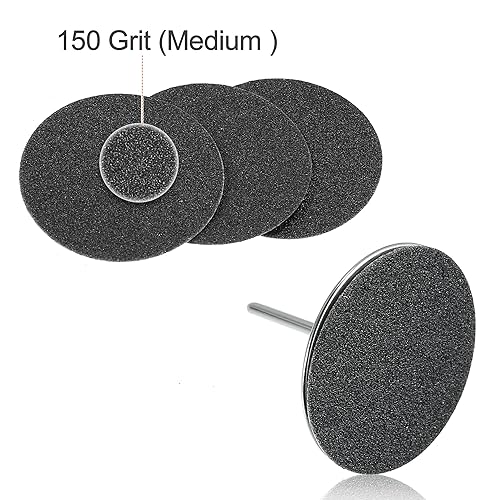 Miniatura 10 de VOCOSTE 100 unidades de disco de lija de repuesto para manualidades de pulido o lima eléctrica de pies, herramienta de eliminación de callos de