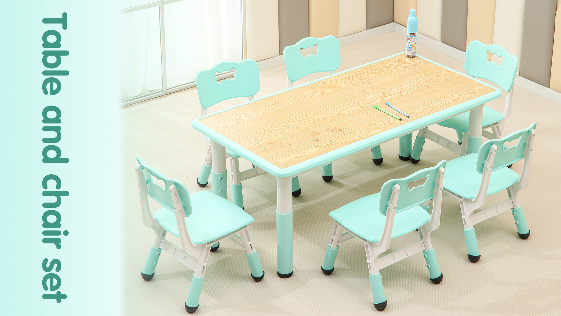 Amazon.com: monleelnom Children's Table and Chair Set