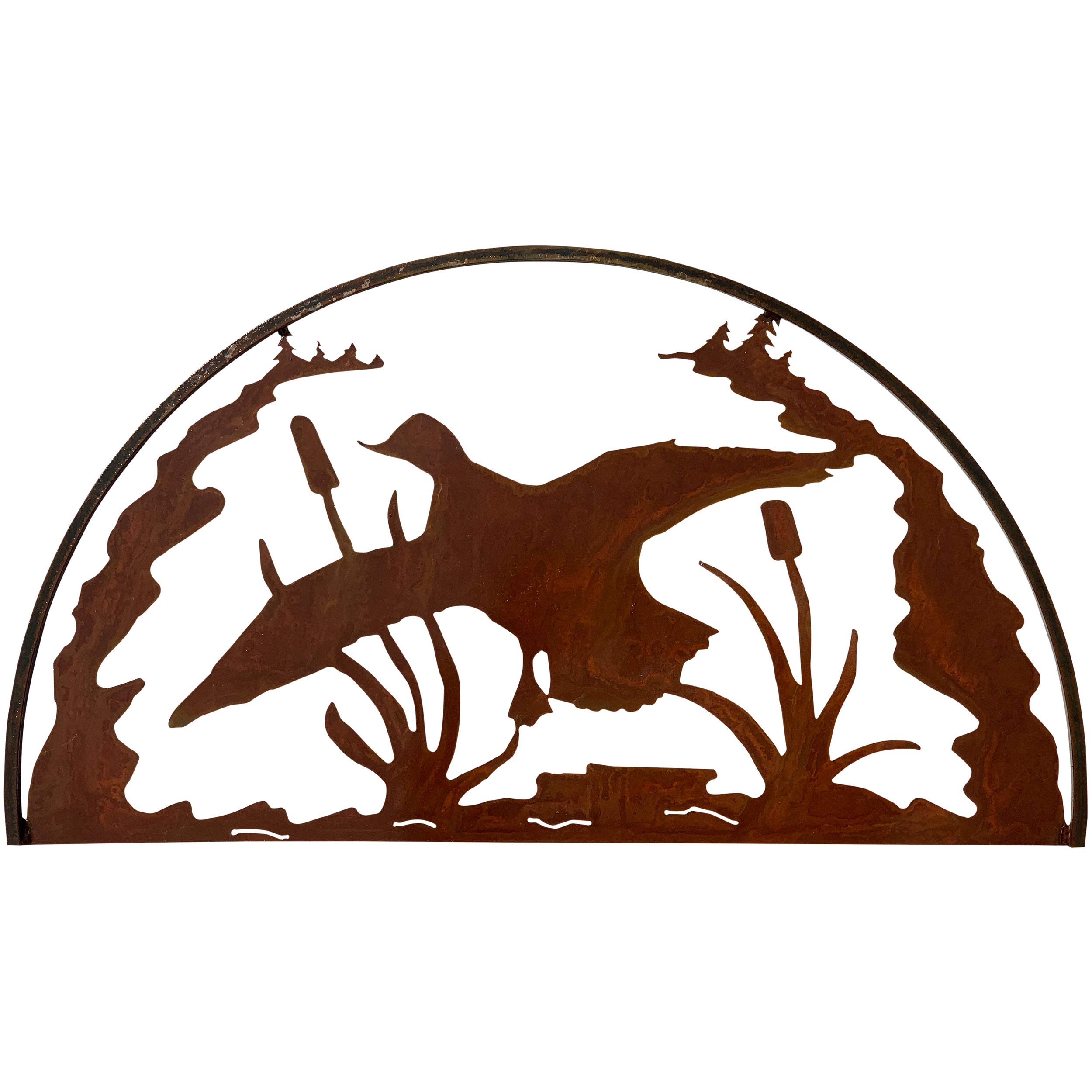 Duck Hoop Metal Decor, Rust