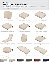 Vista 6 de Classic Accessories Montlake - Funda de cojín para patio, Beige antiguo