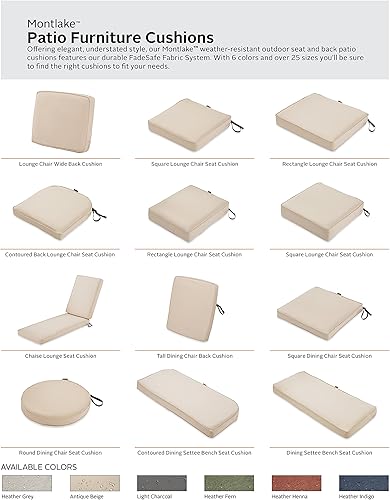 Miniatura 6 de Classic Accessories - Funda de cojín Montlake para banca de patio, Beige antiguo