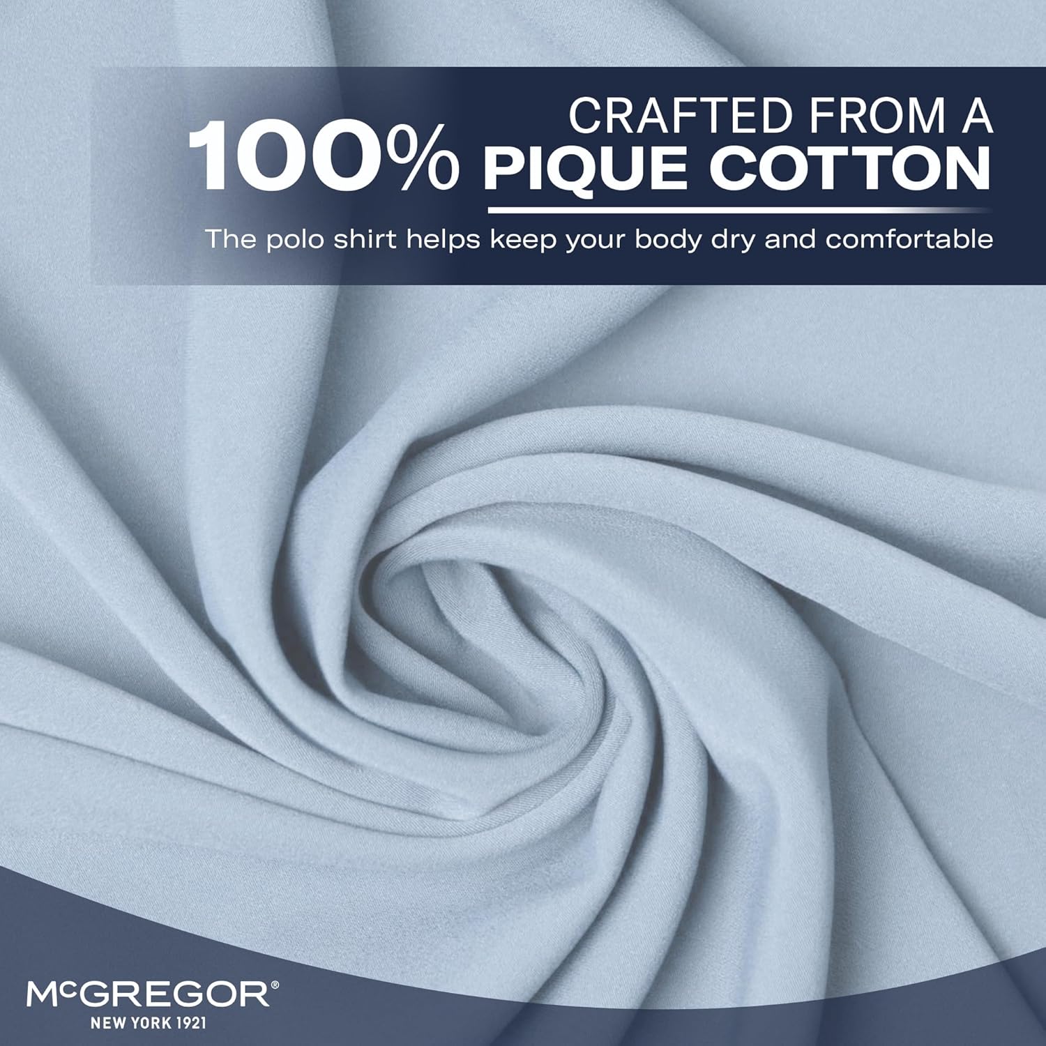 MCGREGOR New York Men's Polo Shirt – Lightweight Moisture-Wicking Cotton Blend, Regular Fit for Golf, Work & Everyday Wear - Image 4