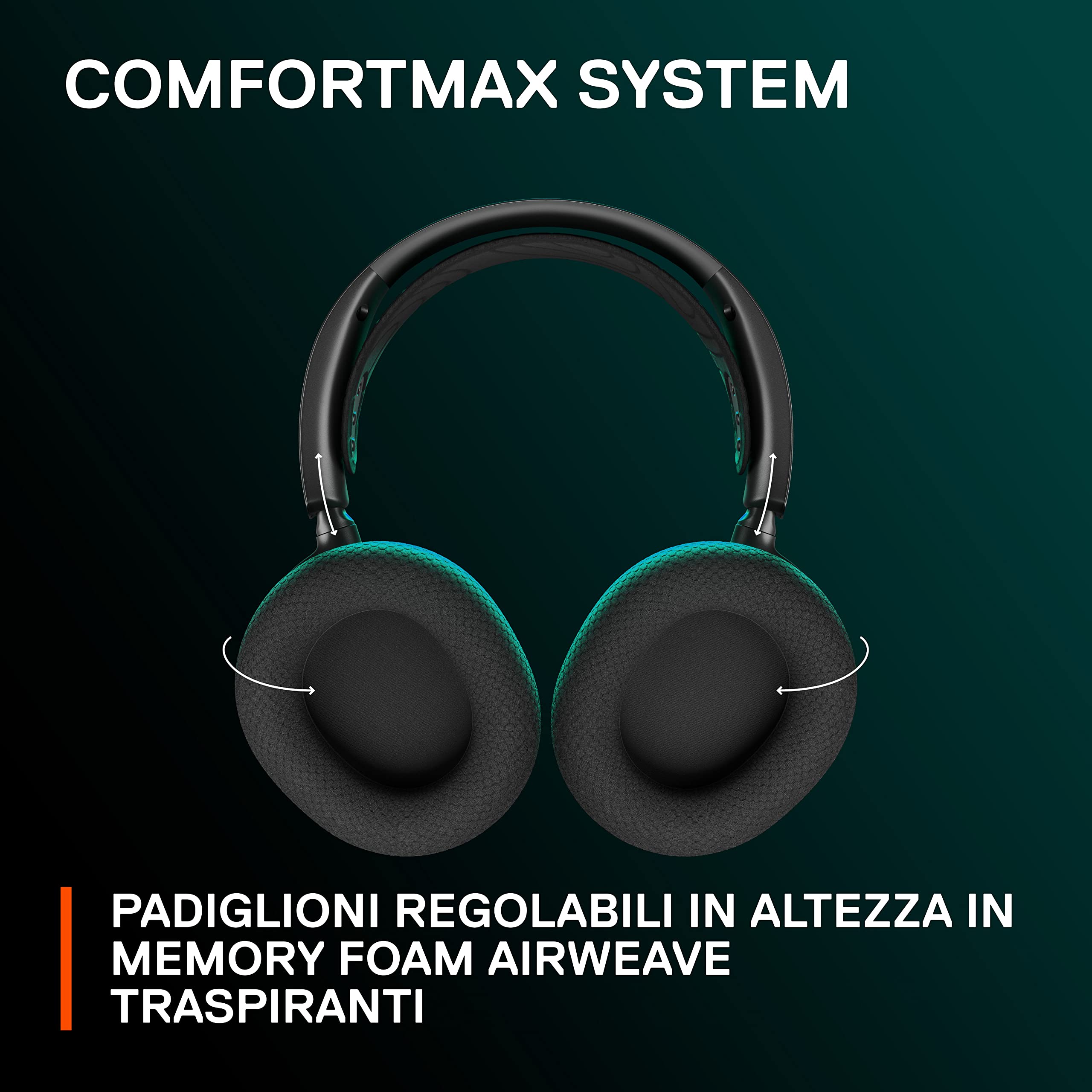 SteelSeries Arctis Nova 7 Cuffia da gaming wireless multipiattaforma 2.4GHz Bluetooth mixabile Driver magnetici neodimio Batteria 38h USB-C Mic ClearCast Gen2 AI PC PS5 VR Mobile