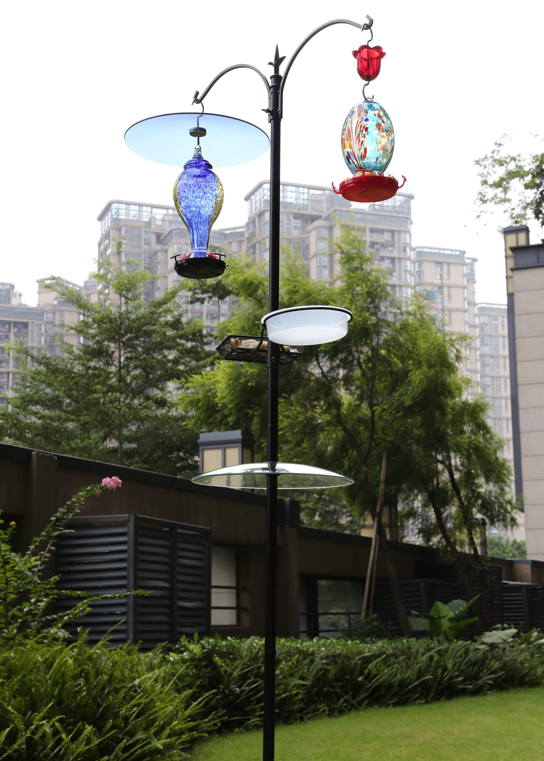 Eichhörnchen-Schutz Für Vogelfutterhaus - Klarglas Wetterschutz 34 Cm Durchmesser