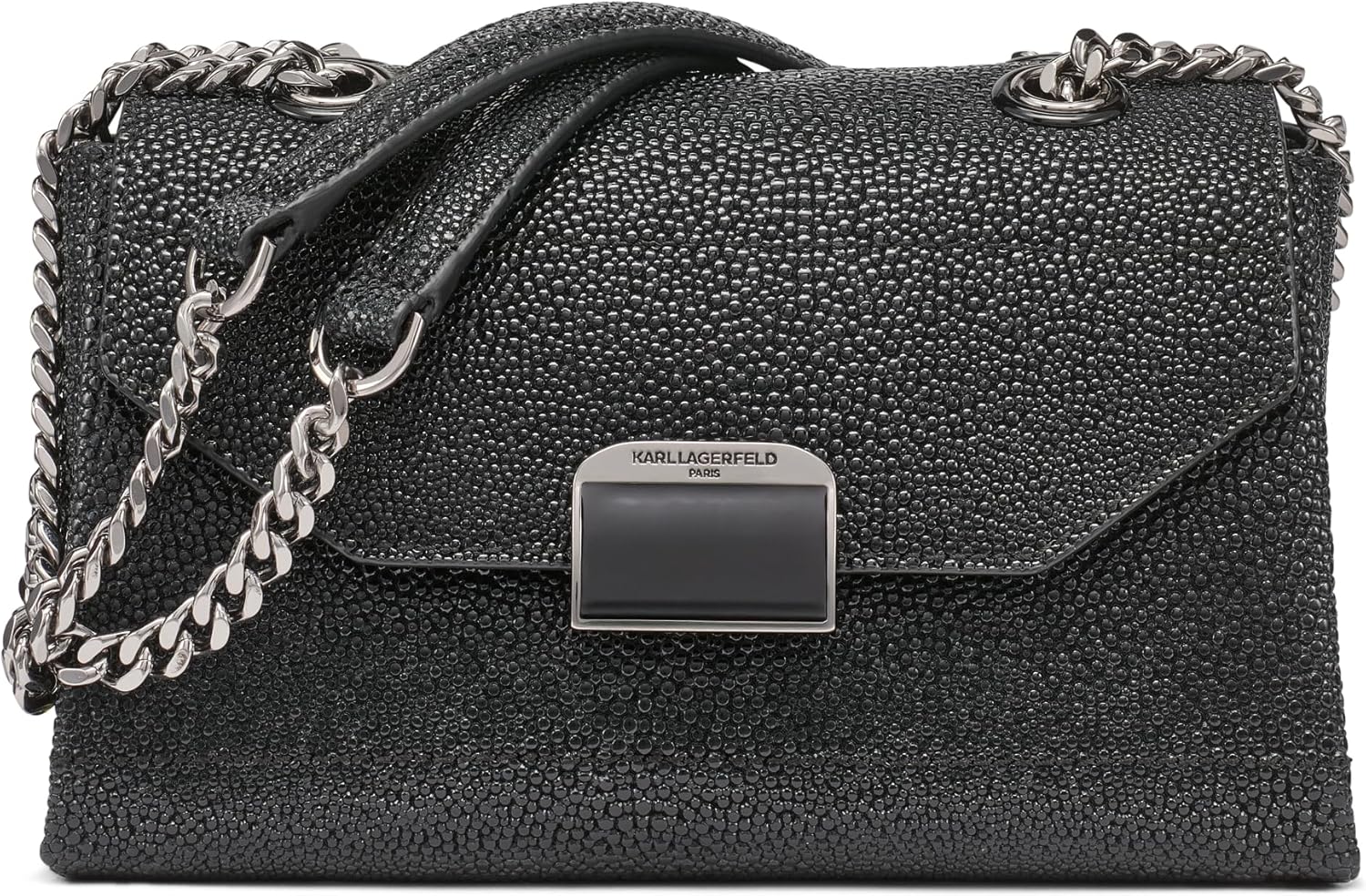 KARL LAGERFELD Paris Women's Liana Shoulder Bag with Chain Straps