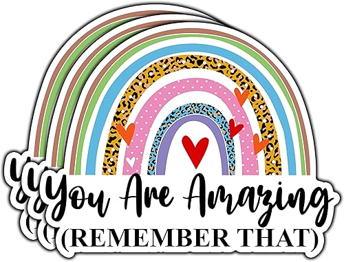 (3 unidades) You are Amazing Remember That, calcomanía inspiradora de arco iris, calcomanías motivacionales para decorar calcomanías de vinilo