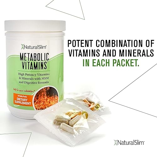 Miniatura 6 de Naturalslim Vitaminas metabólicas combinación de multivitamínicos de alta potencia minerales complejo B MSM y suplementos de fórmula digestiva para