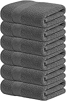 Vista 56 de Infinitee Xclusives Juego de 4 toallas de baño blancas de alta calidad para baño (27 x 54 pulgadas), toallas de baño 100% algodón hilado en anillo