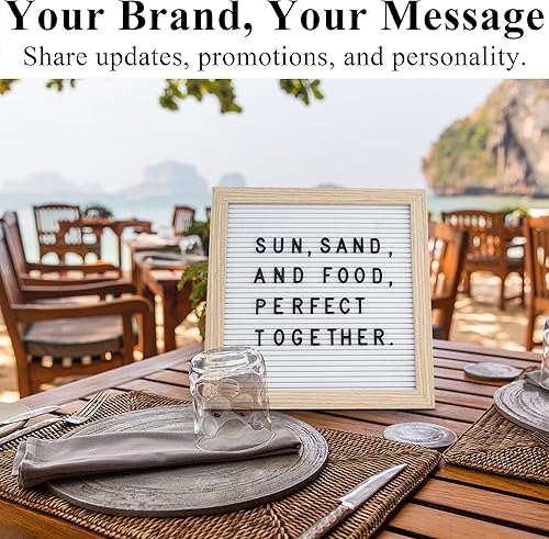 Miniatura 9 de C CRYSTAL LEMON Tablero de Mensajes de Letras de Fieltro 10x10 Pulgadas – 336 Letras, Números y Símbolos Intercambiables para Tablero de Letras