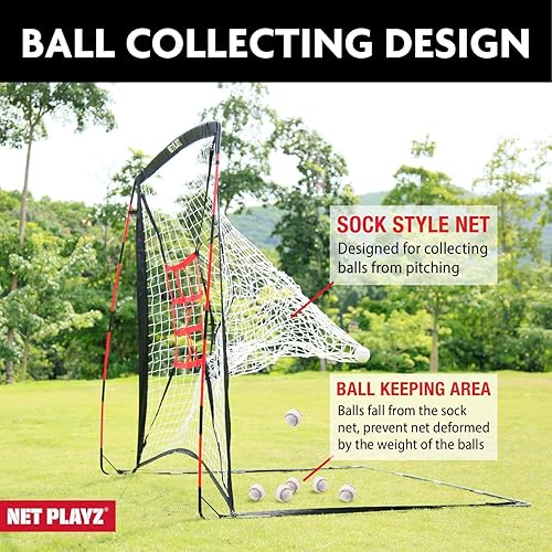 Miniatura 3 de Red de béisbol - Red de lanzamientopráctica de bateo de red, herramientas de entrenamiento, regalos de béisbol para niños, niños y adolescentes,
