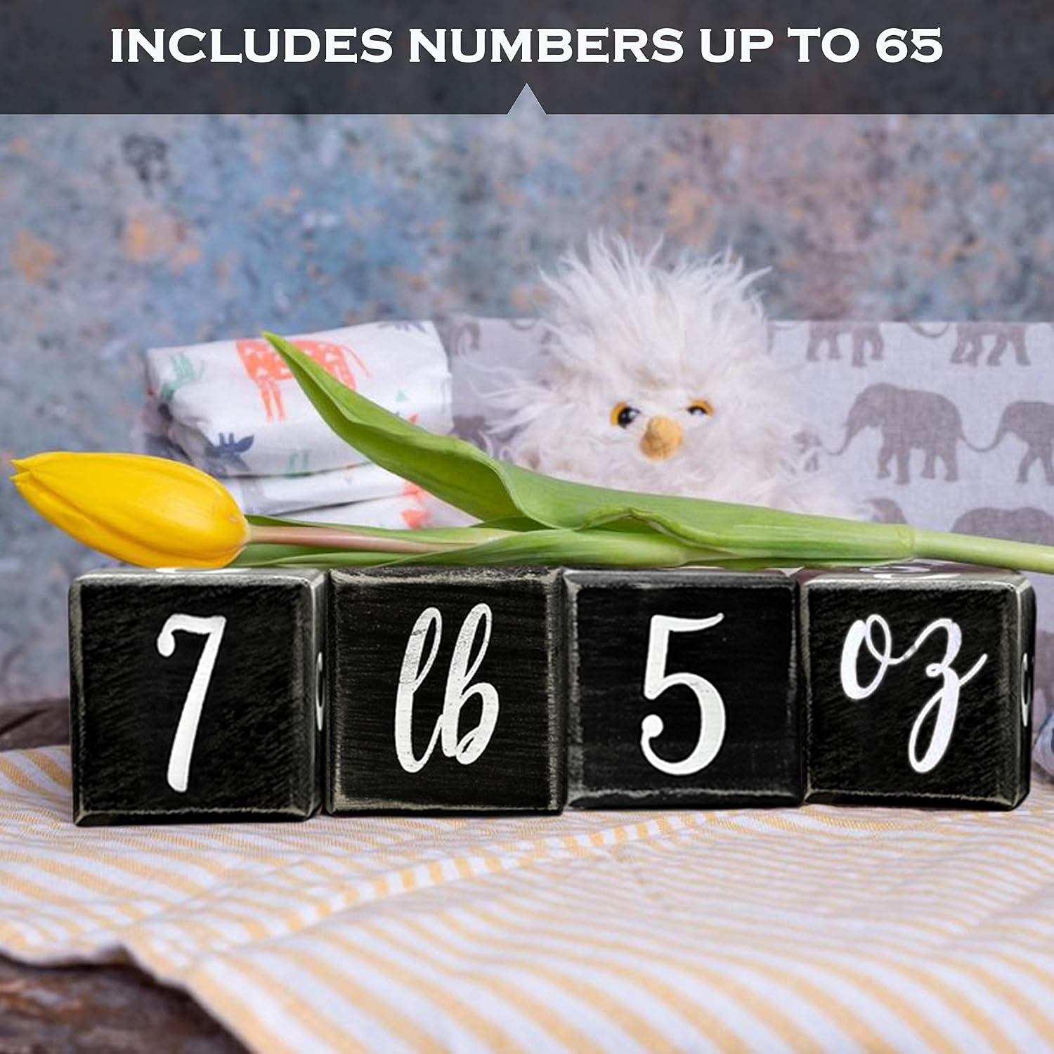MAINEVENT Baby Monthly Milestone Blocks - Complete Set, Newborn Photography Props, Best Baby Shower Gifts