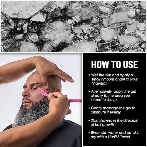 Miniatura 3 de Gel de afeitado nivel 3, gel de afeitado recto, no irritante, olor refrescante L3, no necesita toalla caliente, gel de afeitar de nivel tres