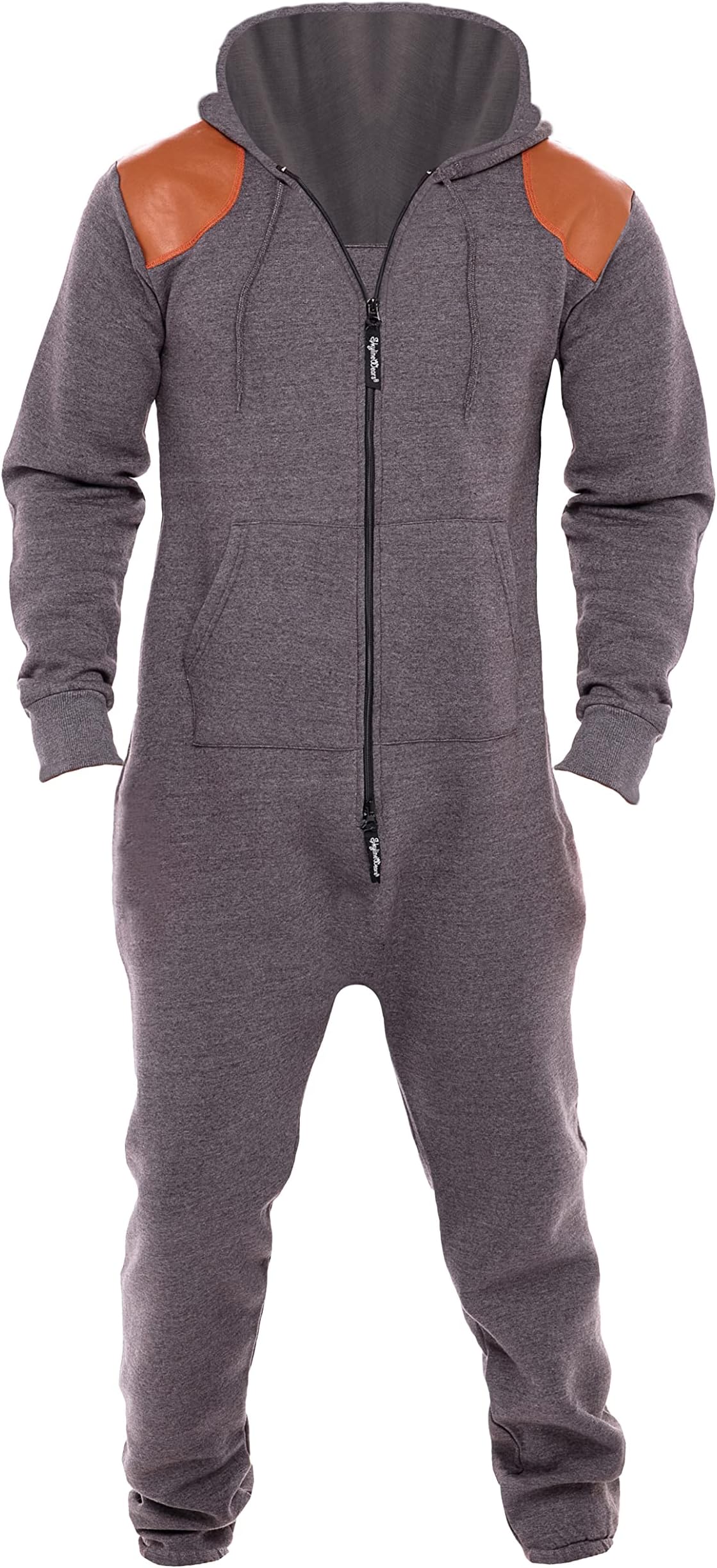 SKYLINEWEARSMens Jumpsuit Non Footed Pajama Unisex One Piece Playsuit Adult Onesie With Hood
