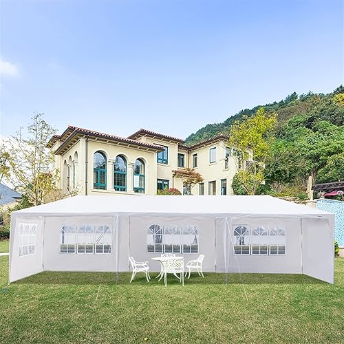 Miniatura 9 de Toldo instantáneo de 10 x 30 pies con 8 lados y 2 puertas, kioscos portátiles para exteriores, refugio impermeable, para cumpleaños, boda, fiesta,