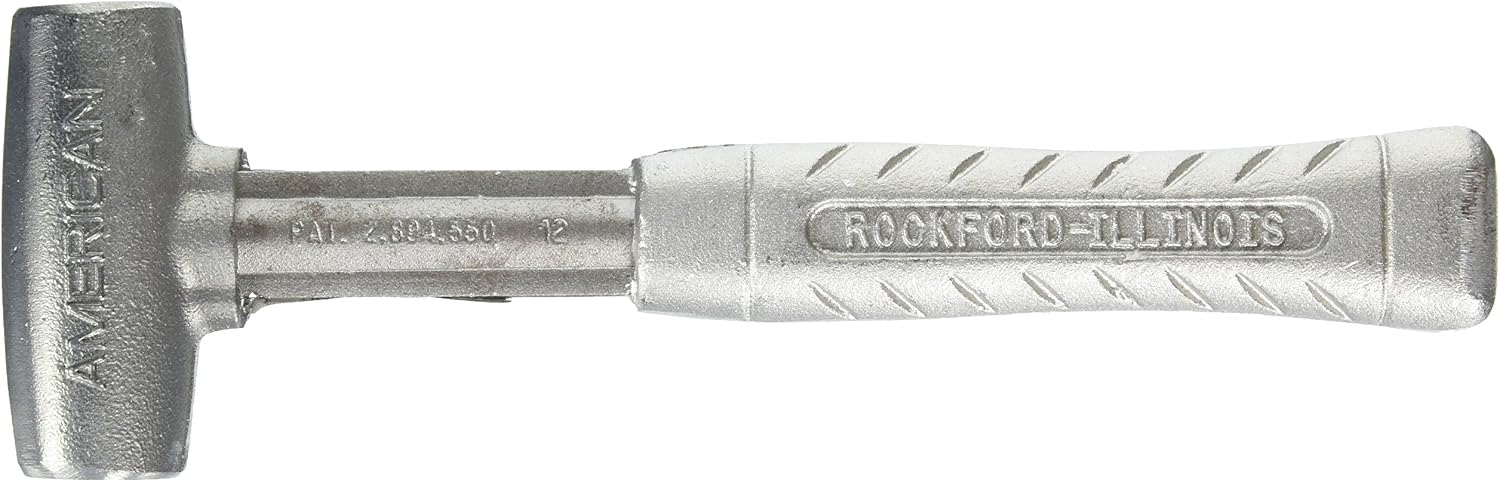 AM15ZNAG Zinc alloy hammer with patented no fail shank and ergonomic aluminum handle, Silver, Medium