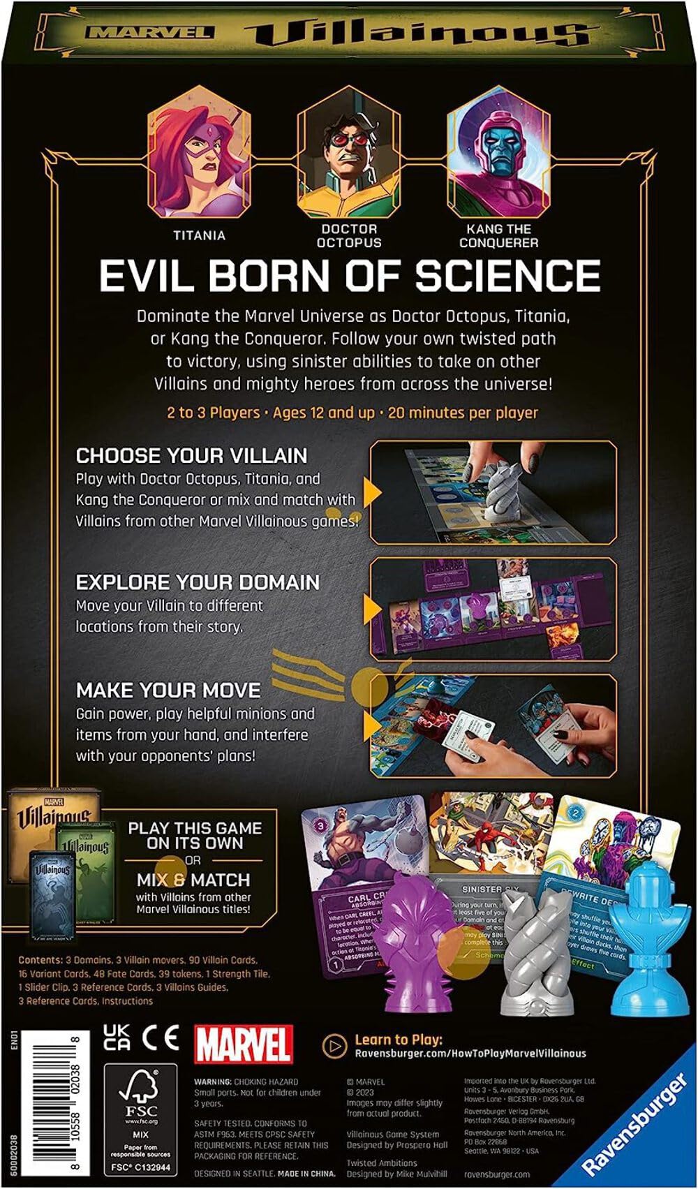 Ravensburger Marvel Villainous Twisted Ambitions – Jeux de stratégie immersifs pour Adultes et Enfants à partir de 12 Ans – Peut être joué Seul ou en Extension