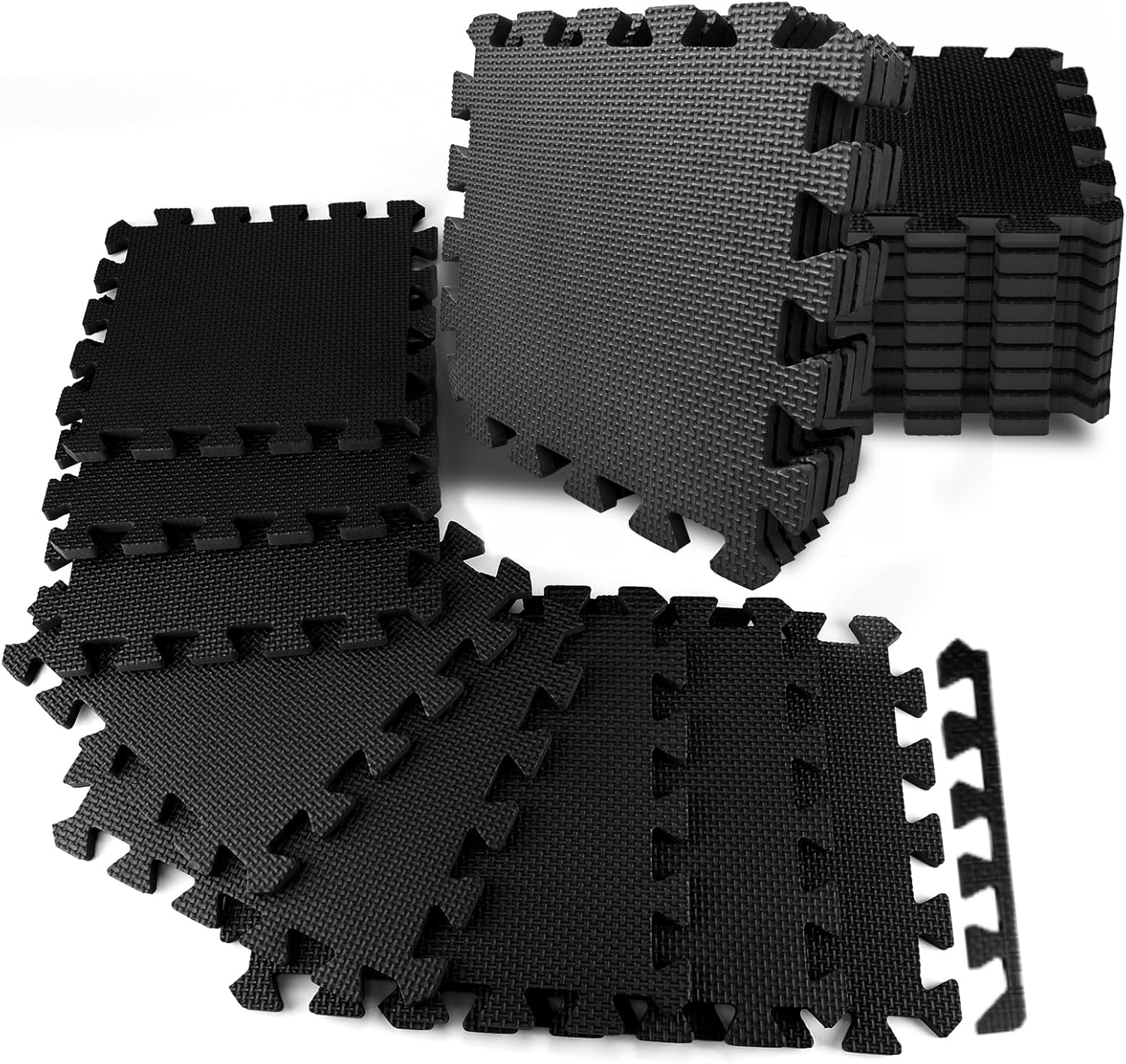 Interlocking Gym Foam Tiles 12 “× 12 “, EVA Foam Exercise Mat for Home Workout, 20 Tiles Non-Slip & Shock-Absorbing Waterproof Floor Mats, Protective Flooring Mat for Workout Equipment, Easy to Store