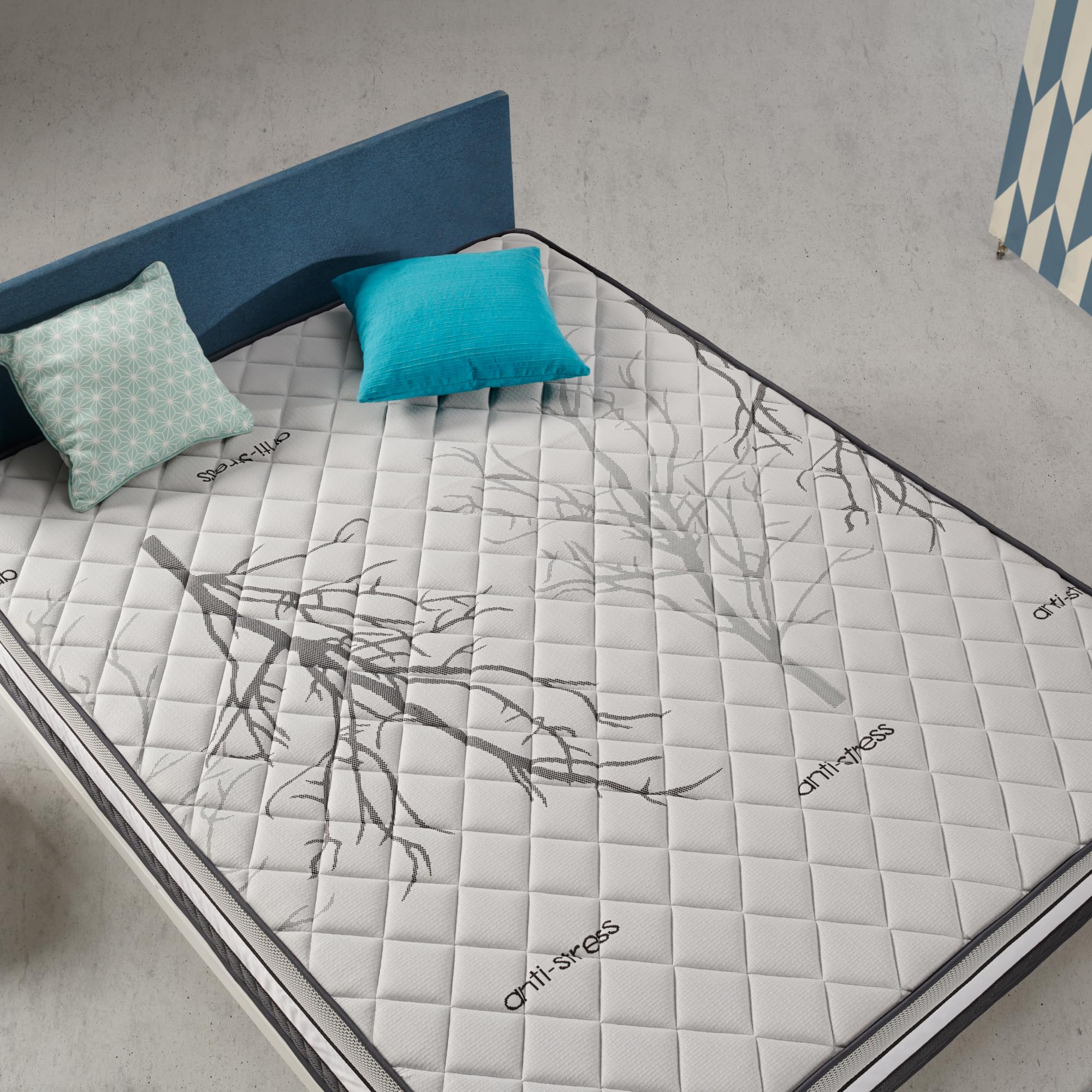 Materac King Size o długości 1,5 m materac z pianki memory o głębokości 9,5 cala (150 x 200 cm) ognioodporna skóra miękka Trilux