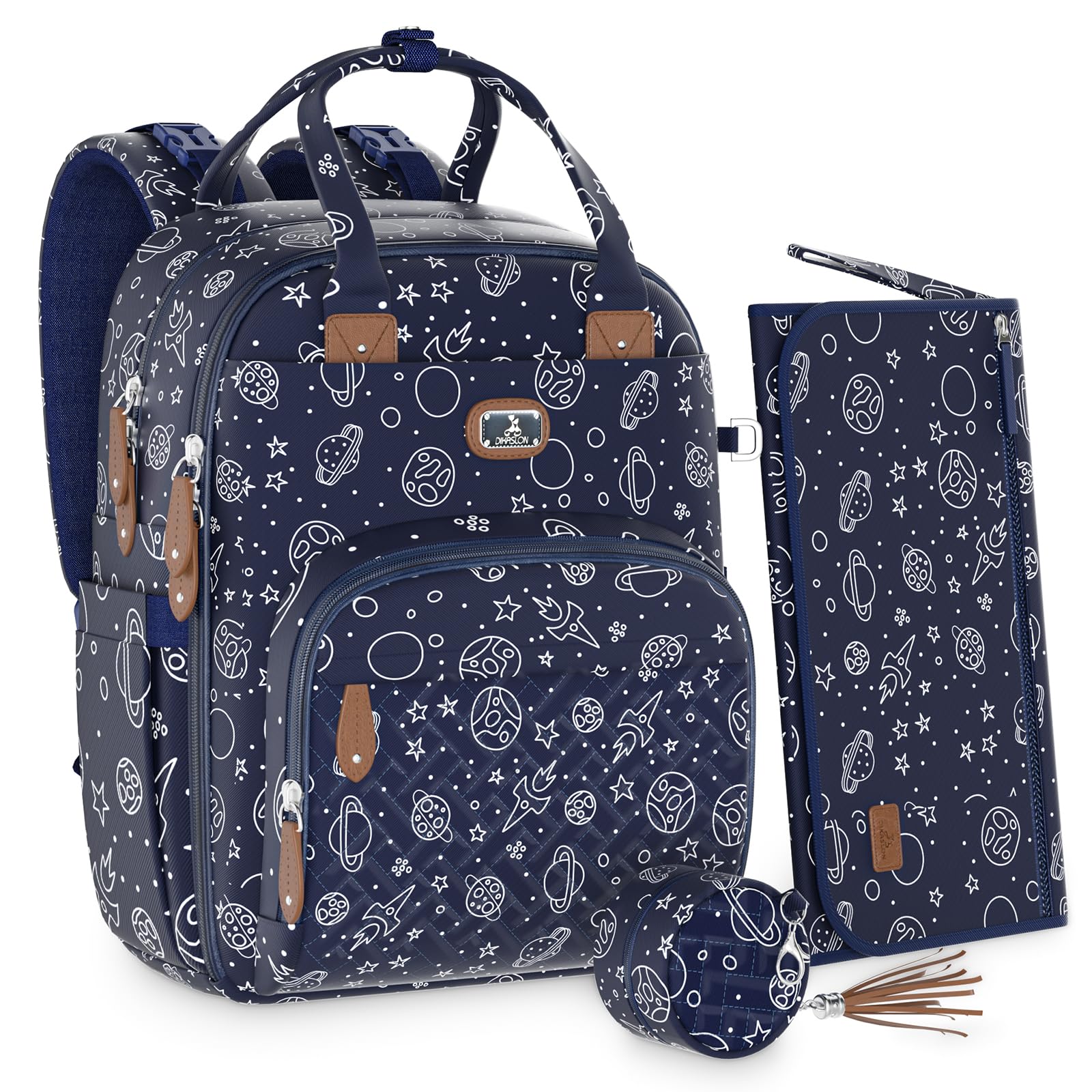 Dikaslon Borsa Zaini fasciatoio, Zainetto fasciatoio grande multifunzione Borsa bebè