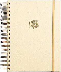 Meu plano perfeito, planner sem data, capa creme | Planner 2026