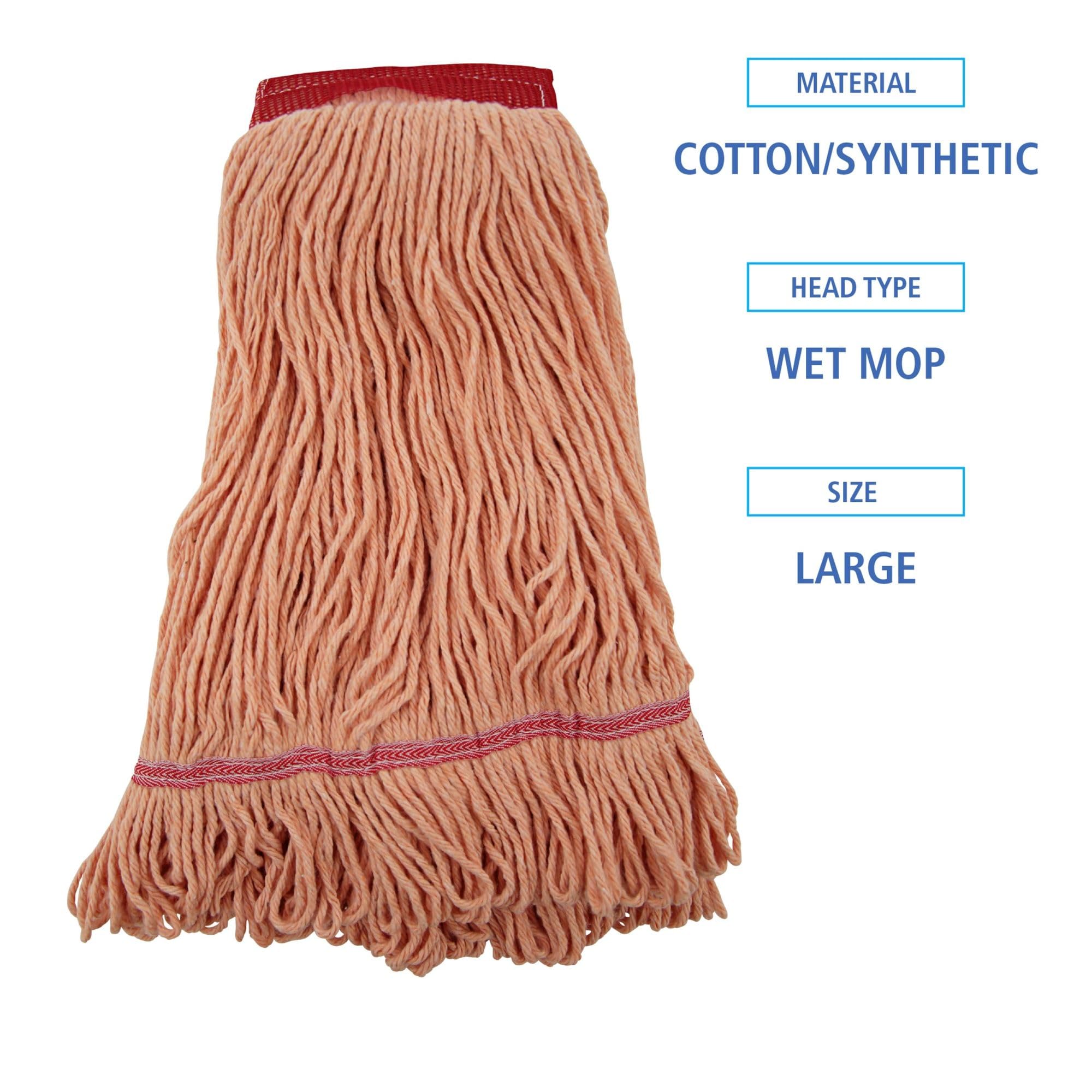 Boardwalk Super Loop Wet Mop Head, Cotton/Synthetic Fiber, 5